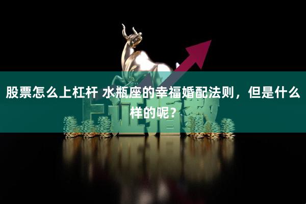 股票怎么上杠杆 水瓶座的幸福婚配法则，但是什么样的呢？